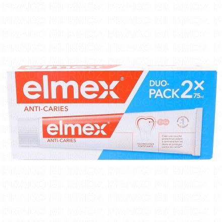 ELMEX Dentifrice anti-caries original lot de 2 x 75 ml