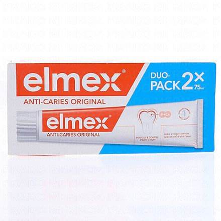 ELMEX Dentifrice anti-caries original lot de 2 x 75 ml