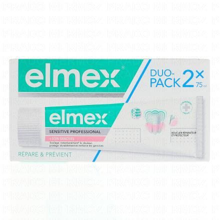 ELMEX Sensitive Professionnal + soin gencives (lot de 2 tubes de 75ml)