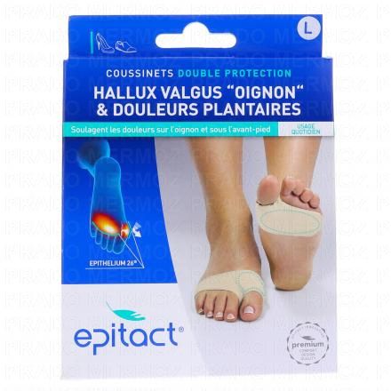 EPITACT Coussinets double protection oignon et douleurs plantaires (taille l)