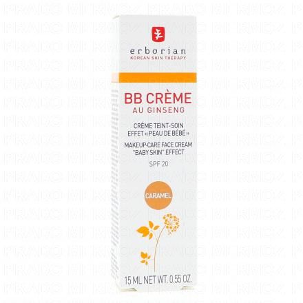 ERBORIAN BB Cr&egrave;me Au ginseng SPF20 Caramel (15ml)