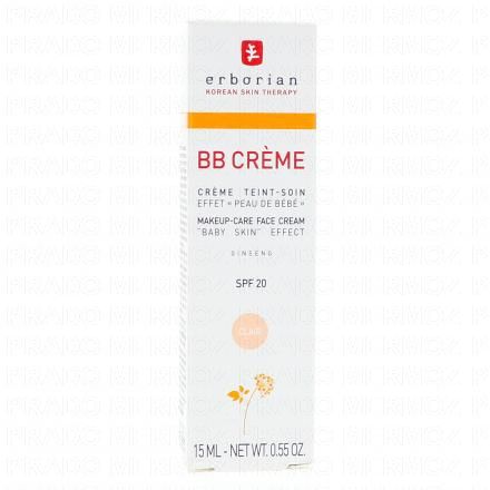 ERBORIAN BB Crème Au ginseng SPF20 Clair (15ml)
