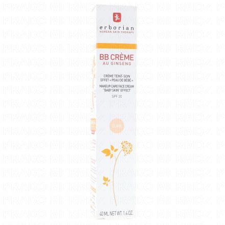 ERBORIAN BB Crème Au ginseng SPF20 Clair (40ml)