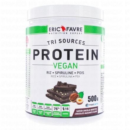 ERIC FAVRE Tri Sources - Prot&eacute;ine v&eacute;gan saveur chocolat noisette 500gr