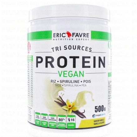 ERIC FAVRE Tri Sources - Prot&eacute;ine v&eacute;gan saveur vanille 500gr
