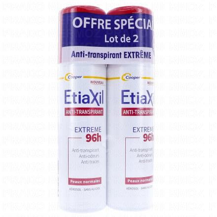 ETIAXIL Anti-Transpirant Aérosol Extrême 96h (lot 2 x 150ml)