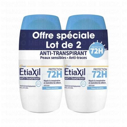ETIAXIL Anti-Transpirant - Déodorant Roll-on Protection 72h (lot 2 x 50ml)