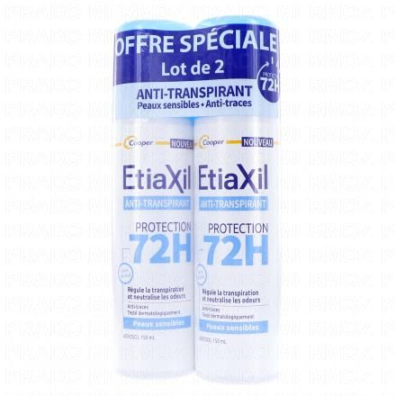 ETIAXIL Anti-Transpirant - Déodorant Protection 72h (lot 2 x 150ml)