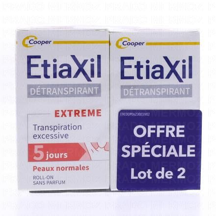 ETIAXIL Détranspirant Extreme roll-on 15ml (lot de 2)