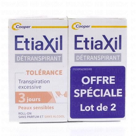 ETIAXIL Détranspirant Tolérance roll-on 15ml (lot de 2)