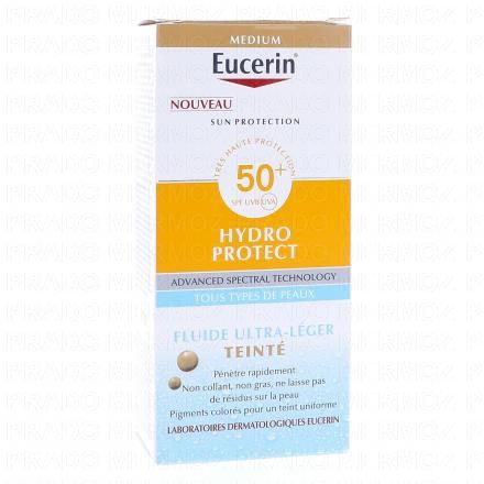 EUCERIN Sun protection Hydro Protect Fluide Solaire Ultra-Léger SPF50+ Teinte Médium 50ml