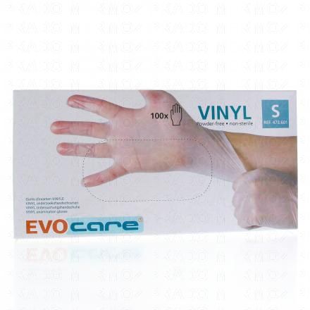 EVOCARE Gants d'examen vinyle taille S x100