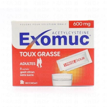 EXOMUC toux grasse 600mg x8 sachets