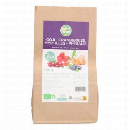 EXOPHARM Suprafood Goji - Cranberries - Myrtilles - Physalis Bio 500g