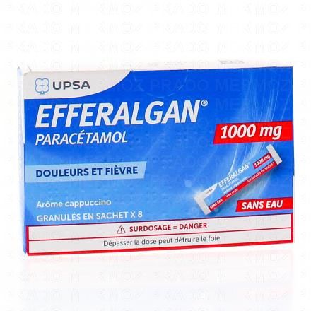 EFFERALGAN 1g granulés cappucino 8 sachets