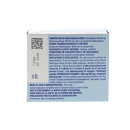 Efferalgan vitamine C 500mg/200mg