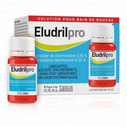 ELUDRIL PRO Solution pour bain de bouche (6 flacons 15ml)