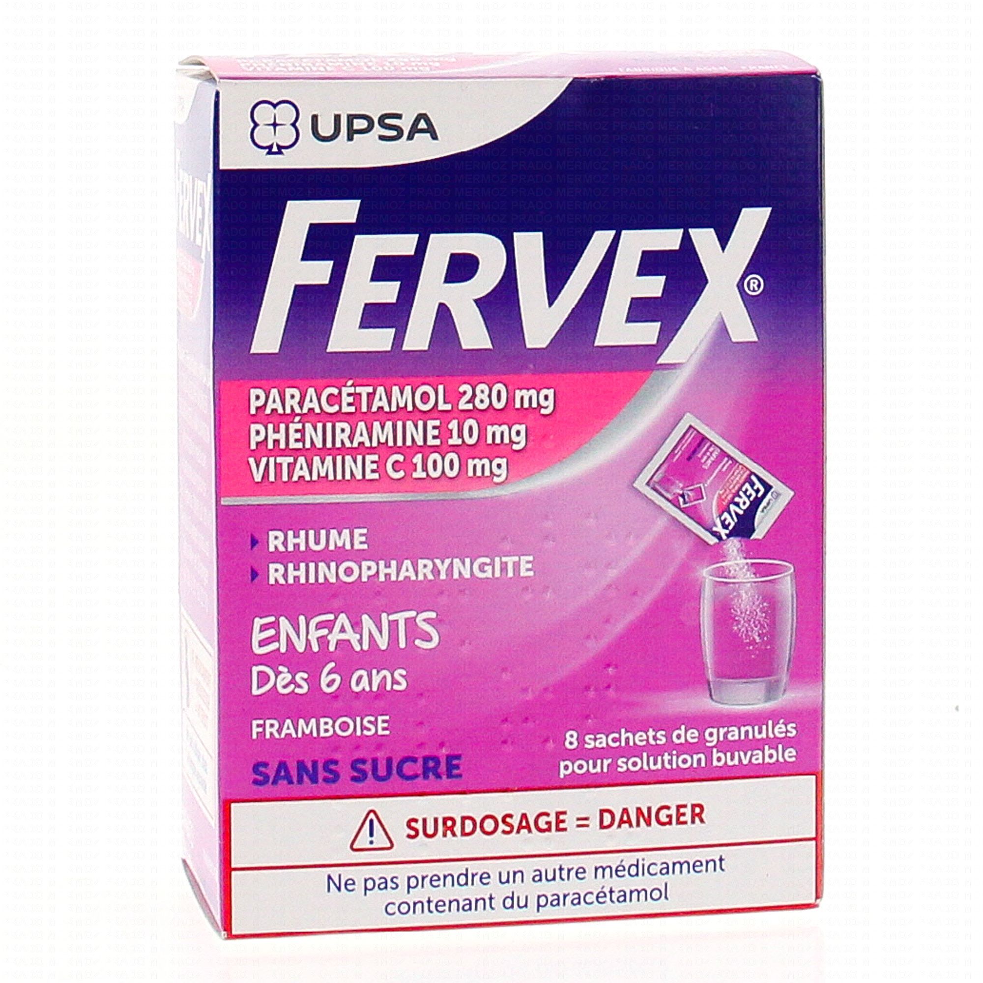 Fervex rhume enfant boîte de 8 sachets - Médicament conseil - Pharmacie  Prado Mermoz