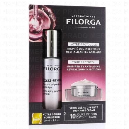 FILORGA Coffret NCEF-Revitalize - Votre protocole S&eacute;rum 30ml + cr&egrave;me 15ml offerte