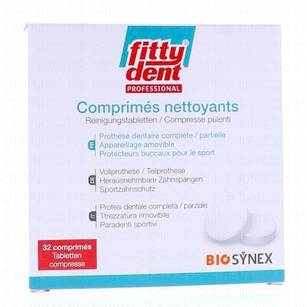 FITTYDENT Comprim&eacute;s nettoyants boite de 32