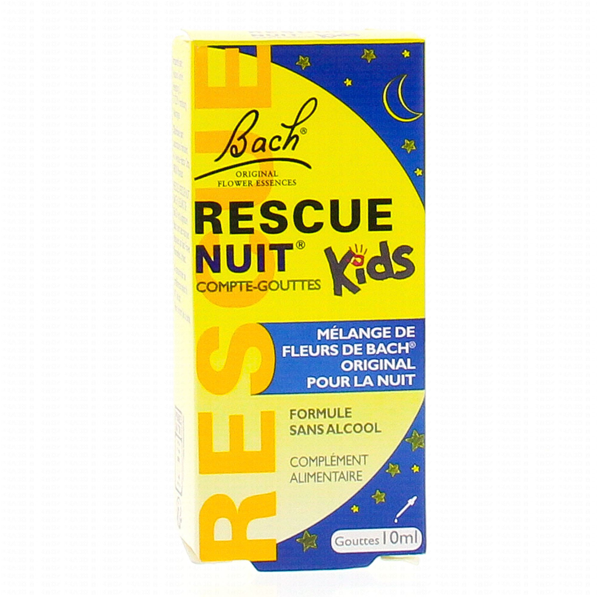 Bach Rescue Nuit Compte-gouttes - 10ml - Pharmacie en ligne