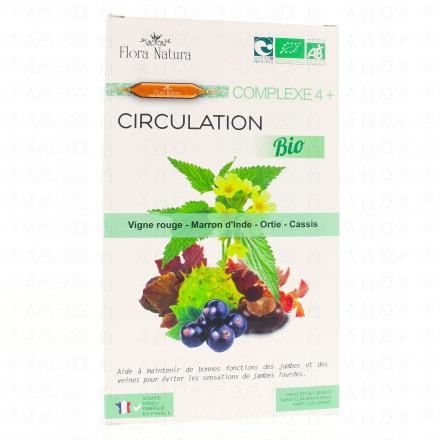 FLORA NATURA Complexe 4+ Circulation Bio 20 Ampoules de 15ml