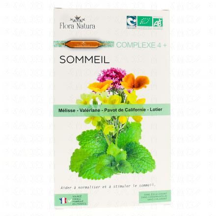 FLORA NATURA Complexe 4+ - Sommeil Bio 20 Ampoules de 15ml