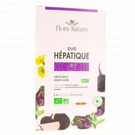 FLORA NATURA Duo H&eacute;patique Bio 20 ampoules de 15ml