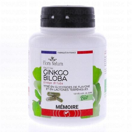 FLORA NATURA Ginkgo Biloba Bio 120 g&eacute;lules