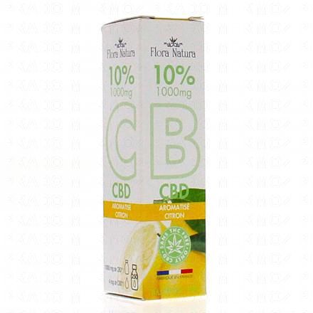 FLORA NATURA Huile de CBD - 10% aromatis&eacute; citron 10ml
