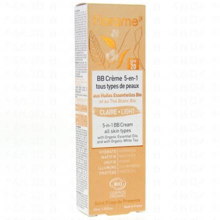 FLORAME BB Cr&egrave;me 5 en 1 bio teint clair 40ml