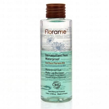 FLORAME Eaux florales bio - D&eacute;maquillant yeux waterproof flacon 110ml