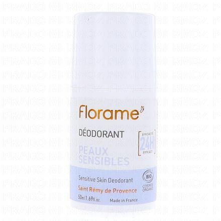 FLORAME D&eacute;odorant bille peaux sensibles bio 50ml