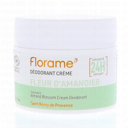 FLORAME D&eacute;odorant cr&egrave;me fleur d'amandier bio 50g