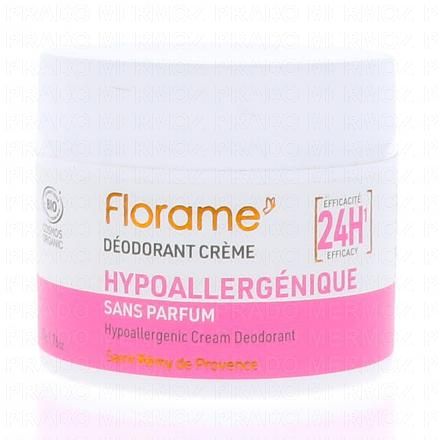 FLORAME D&eacute;odorant cr&egrave;me hypoallerg&eacute;nique bio 50g
