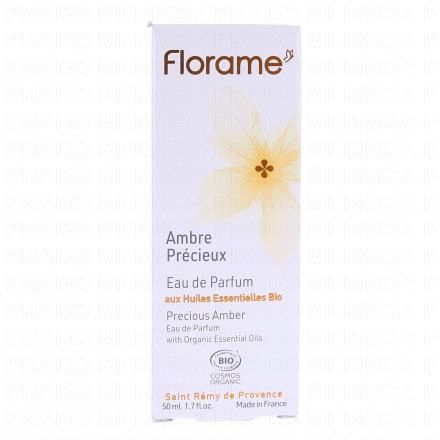FLORAME Eau de parfum ambre pr&eacute;cieux bio 50ml