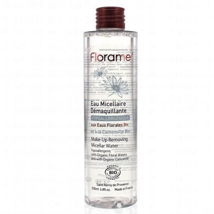 FLORAME Eaux florales bio - Eau micellaire d&eacute;maquillante flacon 200ml