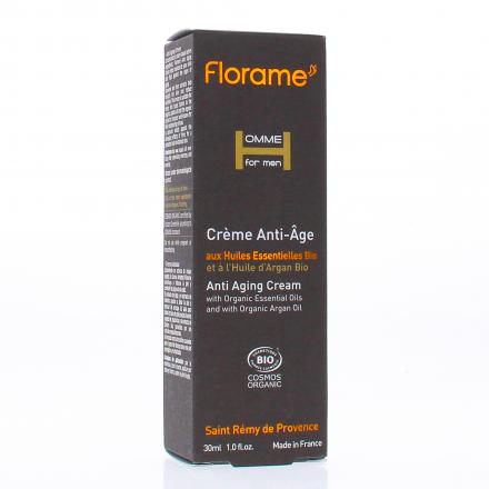 FLORAME Homme Cr&egrave;me anti-&acirc;ge bio flacon pompe 30ml