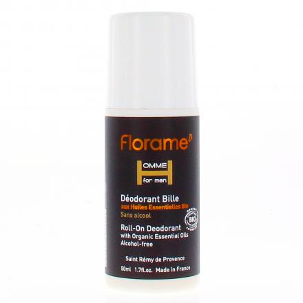 FLORAME Homme D&eacute;odorant bille bio roll-on 50ml