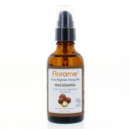 FLORAME Huile v&eacute;g&eacute;tale vierge bio Macadamia flacon pompe 50ml