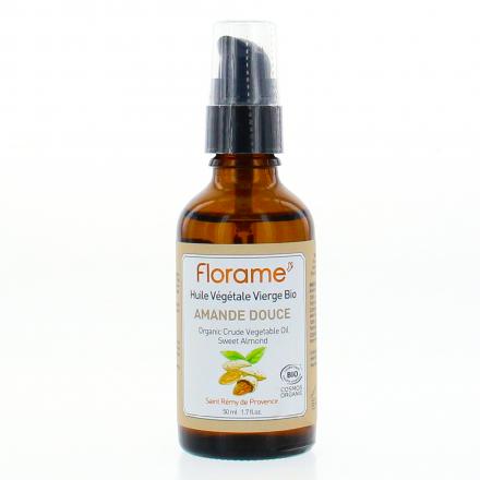 FLORAME Huile v&eacute;g&eacute;tale vierge bio amande douce flacon pompe 50ml