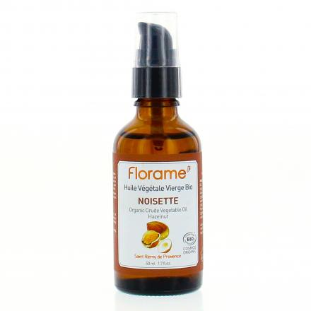 FLORAME Huile v&eacute;g&eacute;tale vierge bio de noisette flacon pompe 50ml