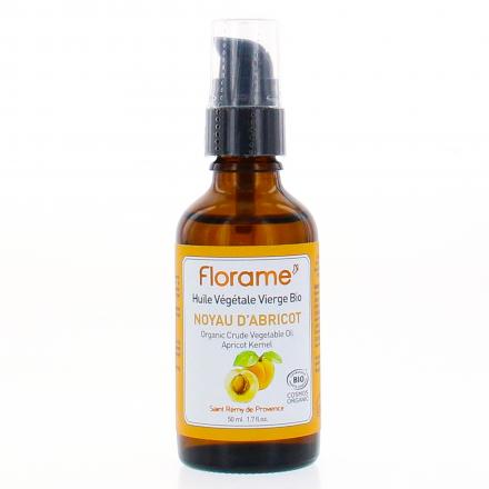 FLORAME Huile v&eacute;g&eacute;tale vierge bio de noyau d'abricot flacon pompe 50ml