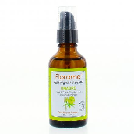 FLORAME Huile v&eacute;g&eacute;tale vierge bio onagre flacon pompe 50ml
