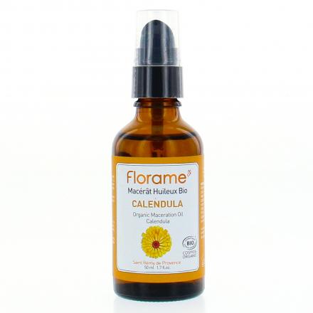 FLORAME Mac&eacute;r&acirc;t huileux bio de calendula flacon pompe 50ml