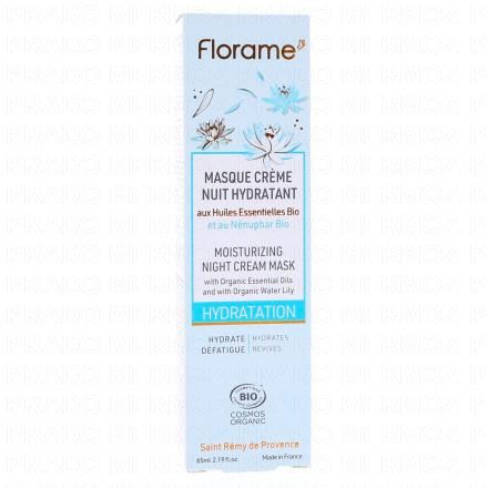 FLORAME Masque cr&egrave;me nuit hydratant bio 65ml