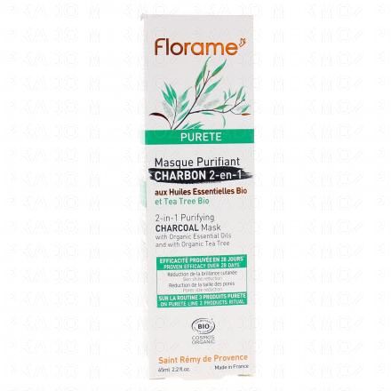 FLORAME Puret&eacute; - Masque purifiant Charbon 2en1 tube 65ml