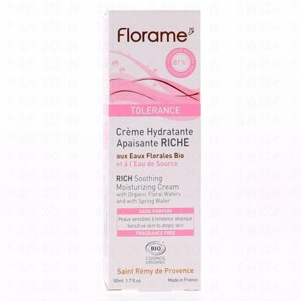 FLORAME Tolerance Cr&egrave;me hydratante apaisante riche tube 50 ml
