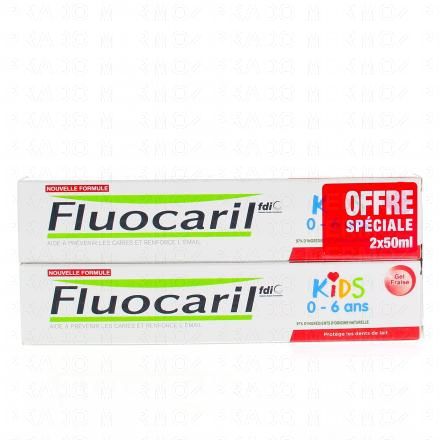 FLUOCARIL Dentifrice enfants 3-6 ans gout fraise tube 50ml (lot de 2)