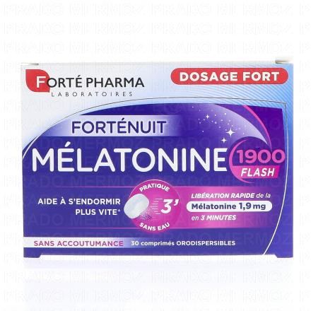 FORT&Eacute; PHARMA M&eacute;latonine 1900 Flash 30 comprim&eacute;s orodispersible